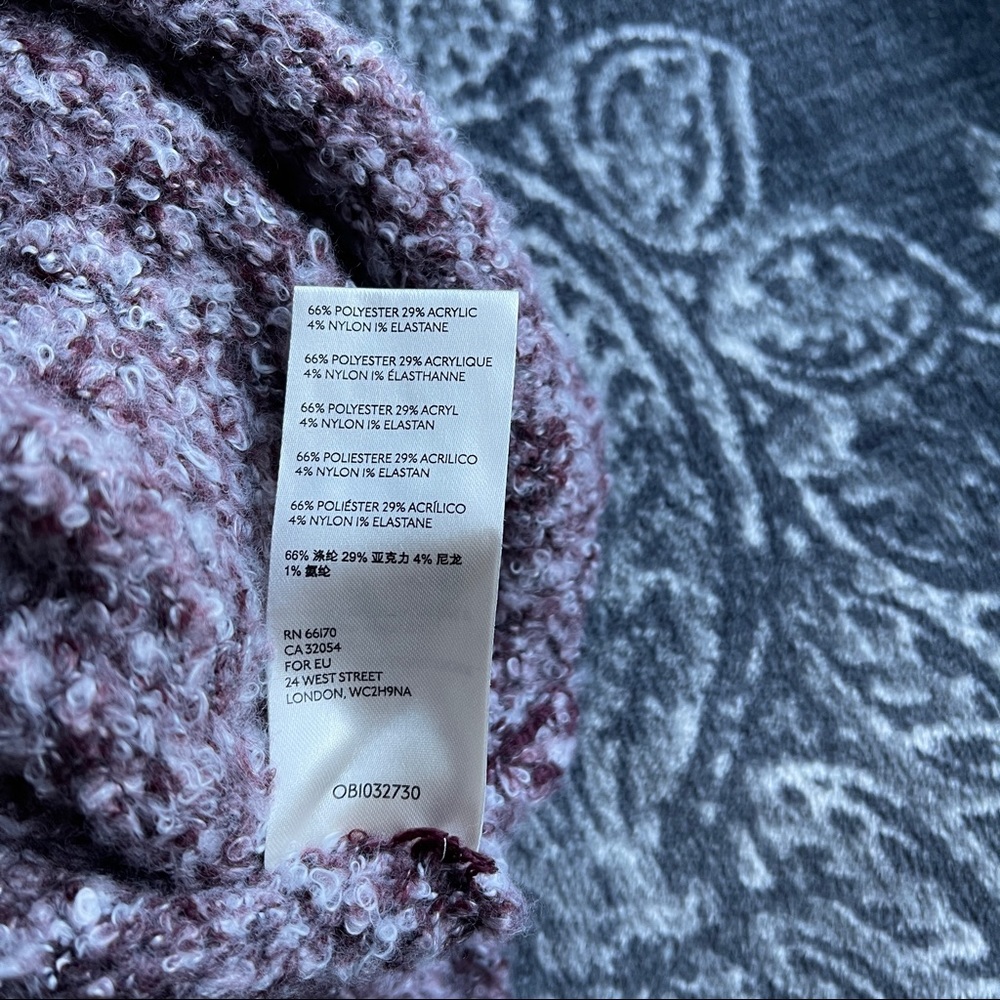 Free People BFF Cowl Neck Sweater Grape Hyancith M - Picture 8 of 10